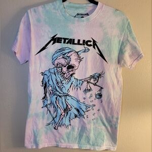 Metallica Band T-shirt Pastel Tie Dye